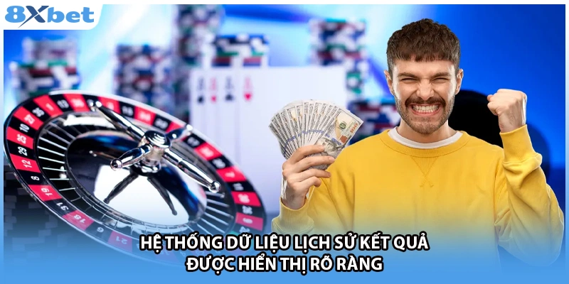Hệ thống dữ liệu lịch sử kết quả được hiển thị rõ ràng 